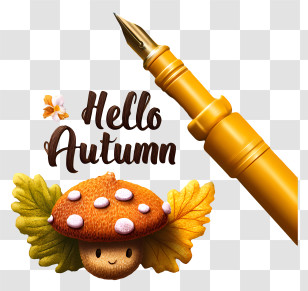 Hello Autumn - Hello Autumn Mushroom Illustration Transparent PNG