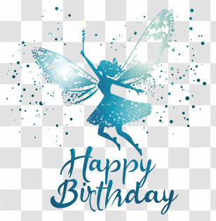 Happy Birthday - Fairy Birthday Celebration Art Transparent PNG