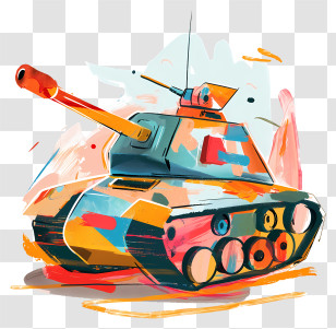 Colorful Cartoon Tank - Colorful Cartoon Tank Illustration Transparent PNG