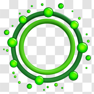 Green Circulation - Green Circle With Bubbles Design Transparent PNG