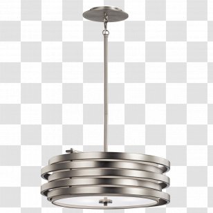 Pendant Light Fixture Lighting Brushed Metal - Nickel Transparent PNG