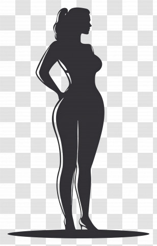Weight Loss Woman - Elegant Woman Silhouette Transparent PNG