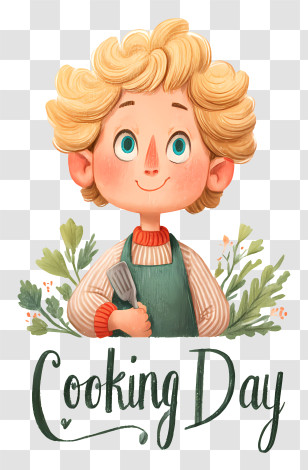 Cooking Day - Boy Cooking Day Illustration Transparent PNG