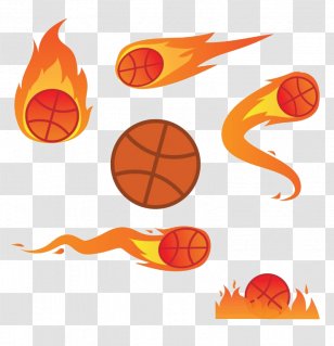 Basketball Euclidean Vector Fire - Sport - Prominent Flame Transparent PNG