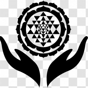 Lakshmi Ganesha Mahadeva Sri Yantra - Monochrome Transparent PNG