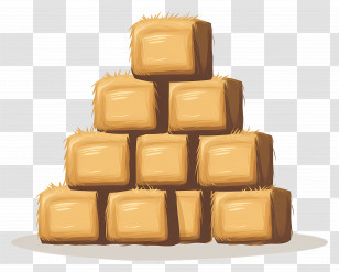 Stack Of Hay - Pyramid Stack Of Hay Bales Transparent PNG