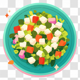 Vegetable Salad - Fresh Salad On Plate Transparent PNG