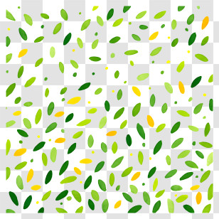 Green Sprinkles - Green And Yellow Leaves Pattern Transparent PNG
