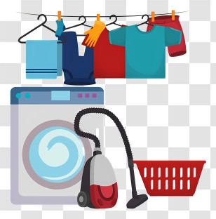 Washing Machine - Household Laundry And Cleaning Supplies Transparent PNG