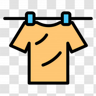 Hanging Cloth - Hanging Shirt On A Clothesline Transparent PNG