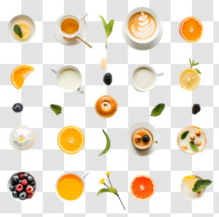 Food Drinks - Assorted Food And Drinks Transparent PNG