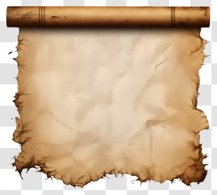 Sketch Style Old Paper - Burnt Parchment Scroll With Aged Look Transparent PNG