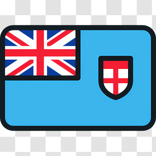 Fiji Flag - Flag With Union Jack And Shield Transparent PNG