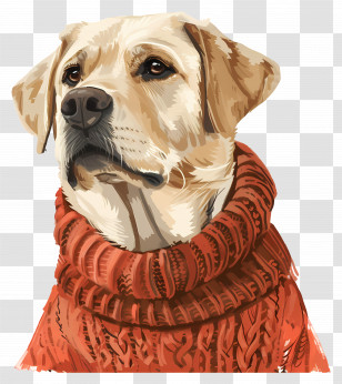 Dog In Sweater - Dog Wearing Sweater Transparent PNG