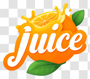 Juice Logo - Orange Juice Splash Logo Transparent PNG