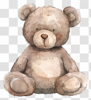 Teddy Bear - Cute Teddy Bear Watercolor Illustration Transparent PNG