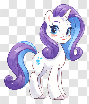 My Little Pony - Cute Purple-Maned Unicorn Transparent PNG