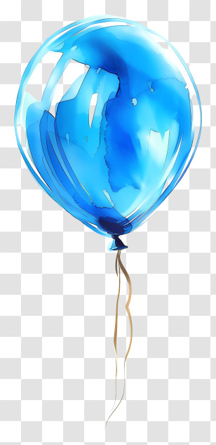Blue Balloon - Blue Party Balloon Transparent PNG