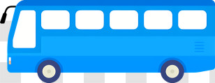 Icon - Illustration Of A Blue Bus Transparent PNG