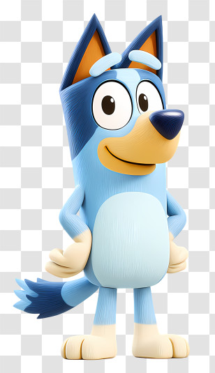 Disney Bluey - Blue Cartoon Dog Character Transparent PNG