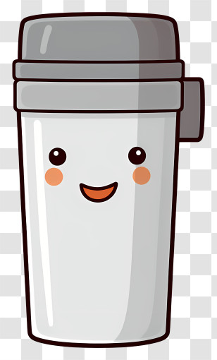 Water Bottle - Adorable Cartoon Thermos Bottle Transparent PNG