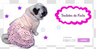 Pug Puppy Dog Breed Dress Clothing Transparent PNG