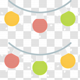 Christmas Lights - Colorful String Lights For Decoration Transparent PNG