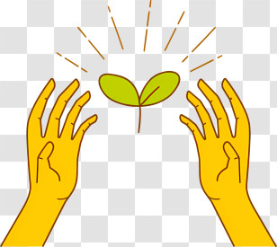 Icon - Hands Nurturing A Plant Transparent PNG