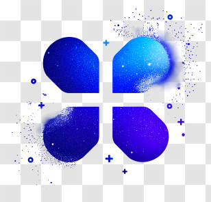 Teams Logo - Abstract Blue Shape Design Transparent PNG