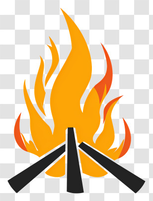 Lohri - Bright Campfire Illustration With Flames Transparent PNG