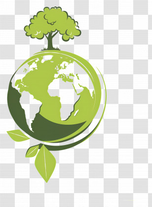World Earth Day - Green Earth And Tree For Sustainability Concept Transparent PNG