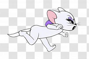 Toodles Galore - White Cartoon Mouse Running Transparent PNG