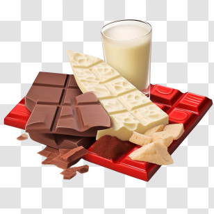 Milk Chocolate - Milk And Chocolate Assortment Transparent PNG