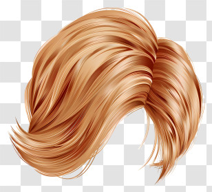 Man Hairstyle - Graphic Brown Wavy Hairstyle Illustration Transparent PNG