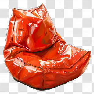 Oversized Bag Chair - Red Bean Bag Chair Transparent PNG
