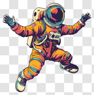 Apollo Astronaut - Floating Astronaut In Outer Space Transparent PNG