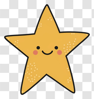Art - Smiling Cartoon Star Illustration Transparent PNG