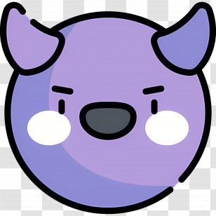 Emoji Devil - Purple Devil Emoji Transparent PNG