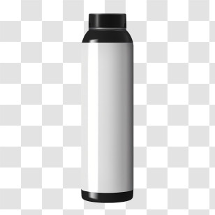 Water Bottle - Minimalist Water Bottle Product Mockup Transparent PNG