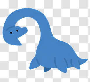 Nature - Blue Cartoon Dinosaur Illustration Transparent PNG