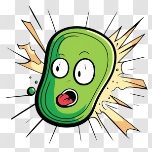 Cucumber
 - Funny Green Bacterium Cartoon Transparent PNG