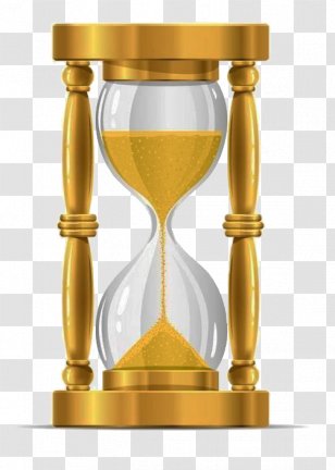 Hourglass Sand Gold Clip Art - Glass - Gold-painted Transparent PNG