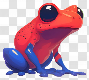 Poison Dart Frog - Colorful Frog Illustration Transparent PNG