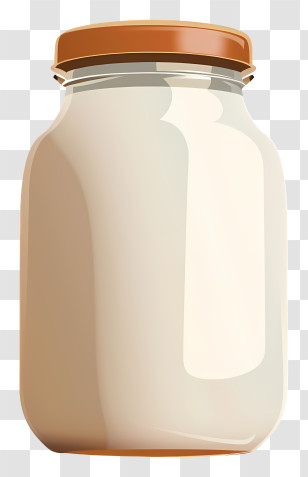 Milk Bottle - Glass Jar With Lid Transparent PNG