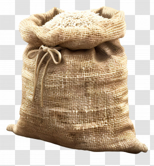 Sack Of Rice - Burlap Sack Filled With Rice Grains Transparent PNG