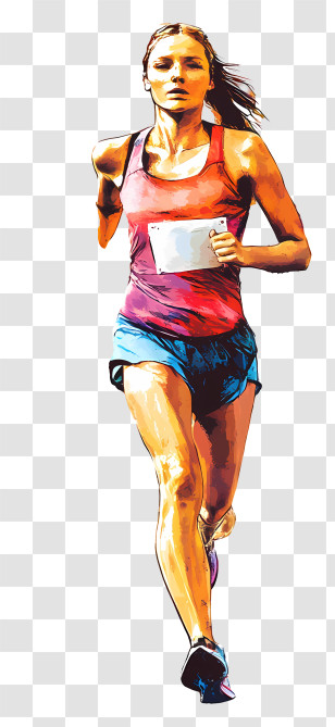 Women Running - Athletic Woman Running Transparent PNG