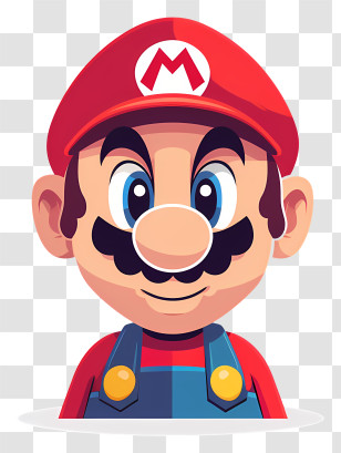Mario - Cartoon Figure With Iconic Style And Hat Transparent PNG