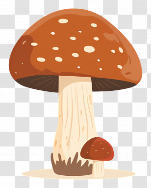Boletus Mushroom - Cute Cartoon Mushroom Illustration Transparent PNG