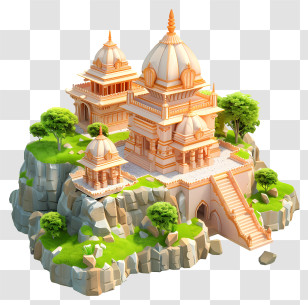 Ram Mandir - Ancient Temple On A Hill Transparent PNG