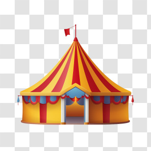 Circus Tent - Colorful Circus Tent Illustration Transparent PNG